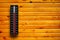 3d Thermometer heat on wood background