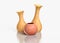 3D three simple ceramic vases