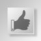 3D thumbs up icon Business Concept