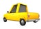 3D toon yellow fast toy pickup car