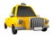 3D toon yellow fast toy pickup car