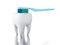 3D Toothbrush brushing a tooth.