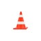 3d traffic cones white orange icon. Vector illustration eps 10