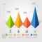 3d triangle infographics business.