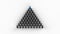 3D  triangle made from gray human figures with the blue standing in front and leading the way