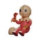 3D trick \\\'r treat Cartoon Design eating a lollipop