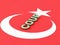3d Turkey flag. Military Coup Attempt concept