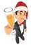 3D Tuxedo man toasting with a glass of champagne