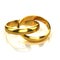 3d Two gold rings interlinked