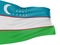 3D Uzbek flag
