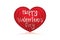 3D valentie love balloon with reflection