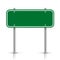 3d vector blank green traffic road sign