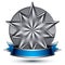 3d vector classic royal symbol, sophisticated silver emblem