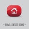 3d vector home icon. Home, sweet home
