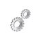 3d vector illustration of gears, cogwheels or cogs