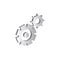 3d vector illustration of gears, cogwheels or cogs