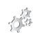 3d vector illustration of gears, cogwheels or cogs