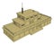 3D vector illustration  of a military barracks