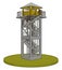3D vector illustration  of a watch tower