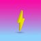 3D vector illustration of yellow lightning. Design elements. Easy to edit. Editable gradient background. Included graphic style