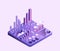 3d vector isometric diagram Concept of growth Medicine Health Education Education Business Sociology Gradient ultraviolet isolated