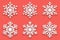 3D Vector Papercut Decorative Snowflakes