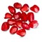 3D Vector realistic collection pomegranate seeds close-up isolated on white background.
