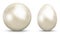 3D Vector Sphere and Egg - Side by Side - Textured with Pearl ,