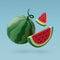 3d Vector Watermelon, Hello Summer, Summertime, Back to travel Concept