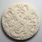 3d Velvet Pattern Decorated Round Plaster Plate With Ornamental Patterns