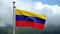 3D, Venezuelan flag waving on wind. Close up Venezuela banner blowing soft silk