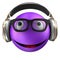 3d violet emoticon smile