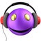 3d violet emoticon smile