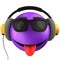 3d violet emoticon smile