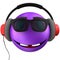 3d violet emoticon smile