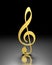 3D violin clef