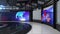 3D Virtual News Studio Background looped