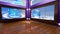 3D Virtual TV Studio News With a wooden floor