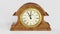 3d visualization of an antique clock made of wood