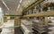 3d visualization of food store with a cafe inside. Public interior in the loft style