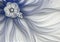 3d wallpaper jewelry white flower with blue long branches background