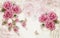 3d wallpaper pink diamond flowers and golden butterflies on background