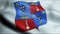 3D Waved France Coat of Arms Flag of Antony