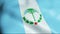 3D Waving Argentina Province Flag of Neuquen Closeup View