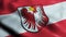 3D Waving Austria City Flag of Spittal an der Drau Closeup View