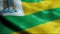 3D Waving Brazil City Flag of Aracaju Closeup View