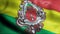 3D Waving Brazil City Flag of Embu das Artes Closeup View