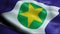 3D Waving Brazil Province Flag of Mato Grosso Closeup View