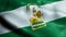 3D Waving Colombia City Flag of Andalusia Closeup View