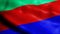 3D Waving Colombia City Flag of Bahia Solano Closeup View